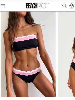 Beach Riot Berry Wave swim set, M, Fay & Sybil